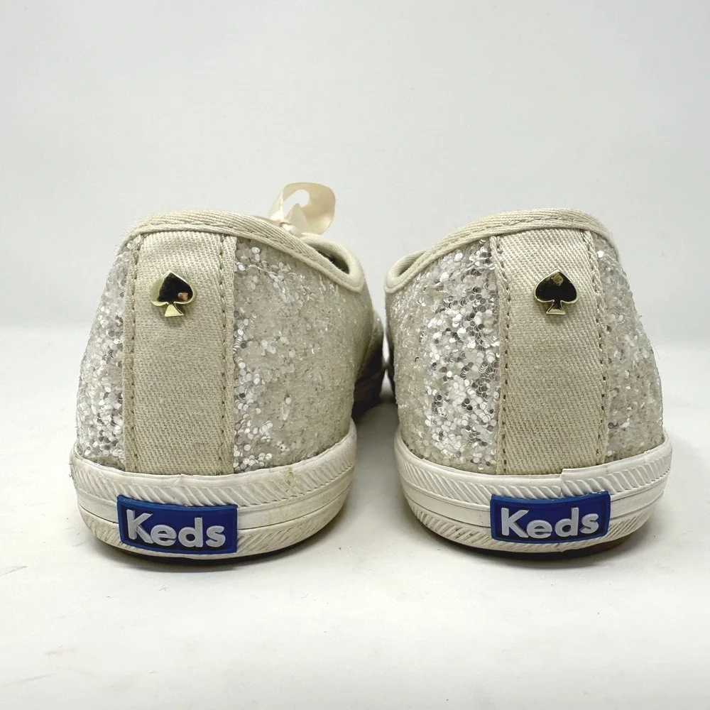 Keds x Kate Spade Glitter Wedding Sneakers Ivory Size 8